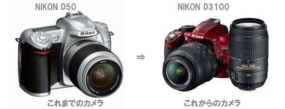 ニコン D50 VS D3100
