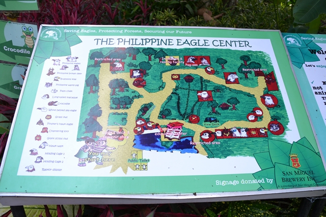 フィリピンイーグルセンターの施設内地図