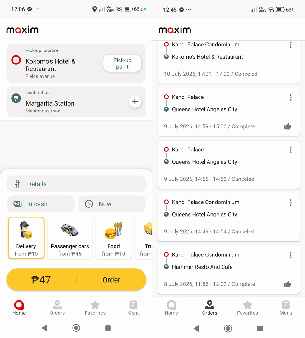 アンヘレスでmaxim アプリ